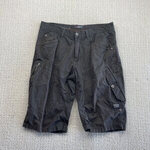 Y2K Projek Raw Cargo Tech Shorts Zip Moto Pockets Military Army Men Sz 34